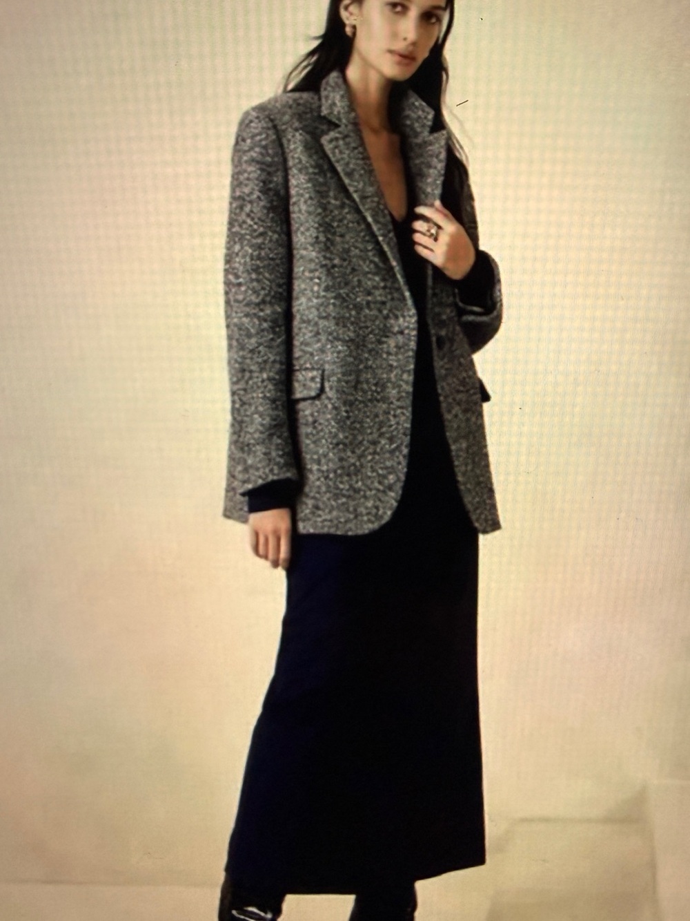 Banana Republic Olinda Oversized Italian Herringbone Blazer - Large